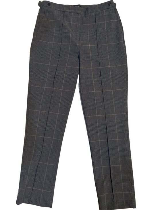 Adrienne Vittadini Pants - Adrienne Vittadini Plaid Ankle Pants Sz 4 High Rise Stretch Work Career Preppy